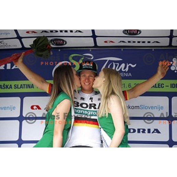 Pascal Ackermann, winner of first stage of 26.Tour of Slovenia, UCI cycling race between Ljubljana and Rogaska Slatina on June 19, 2019