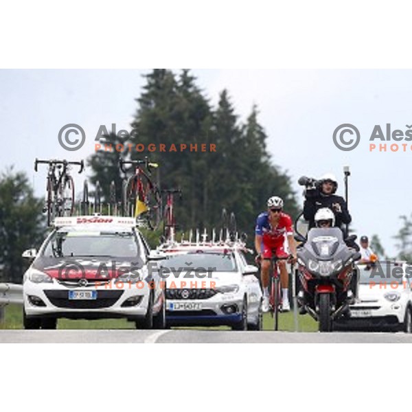 Blaz Jarc (Adria Mobil) racing in the first stage of 26.Tour of Slovenia, UCI cycling race between Ljubljana and Rogaska Slatina on June 19, 2019