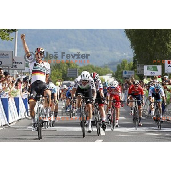 Pascal Ackermann, winner of first stage of 26.Tour of Slovenia, UCI cycling race between Ljubljana and Rogaska Slatina on June 19, 2019