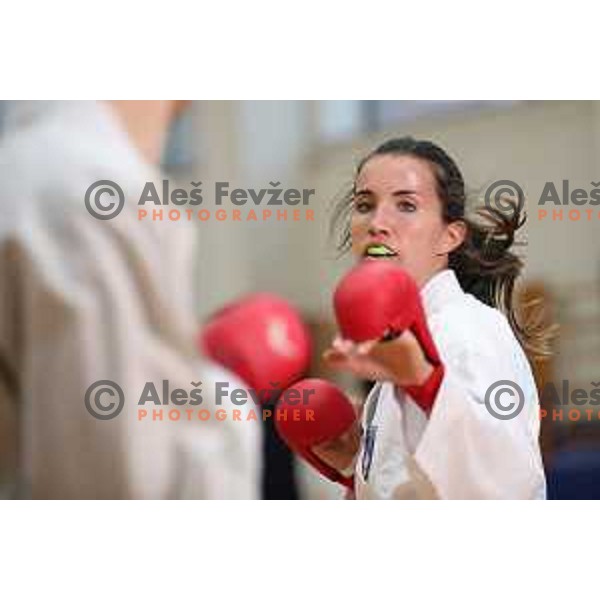 Karate fighter Tjasa Ristic, member of Slovenia Olympic team during practice session for 2. European games in Minsk, Belarus, June 2019