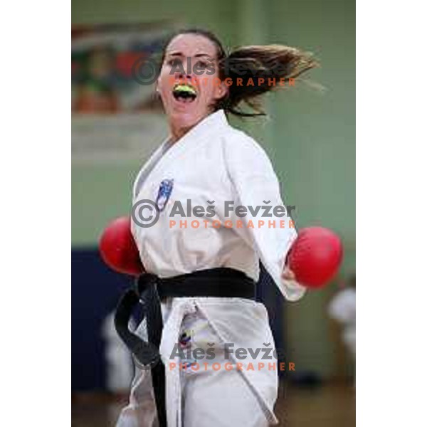 Karate fighter Tjasa Ristic, member of Slovenia Olympic team during practice session for 2. European games in Minsk, Belarus, June 2019