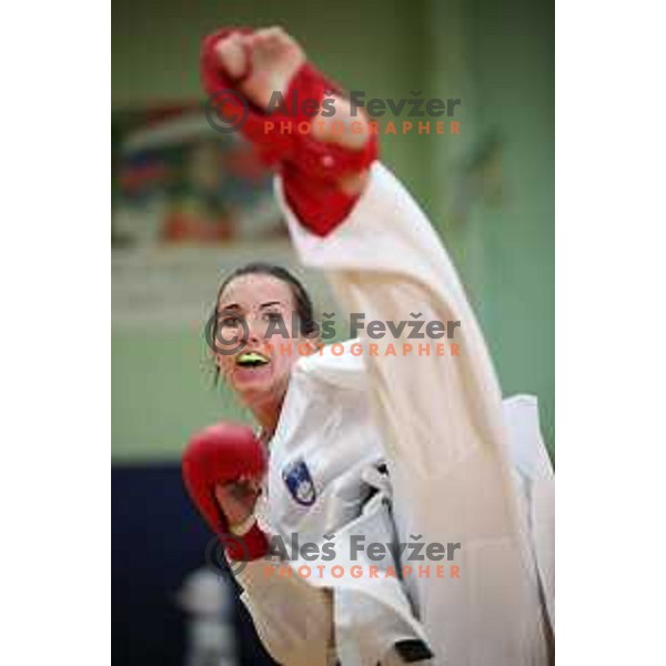 Karate fighter Tjasa Ristic, member of Slovenia Olympic team during practice session for 2. European games in Minsk, Belarus, June 2019