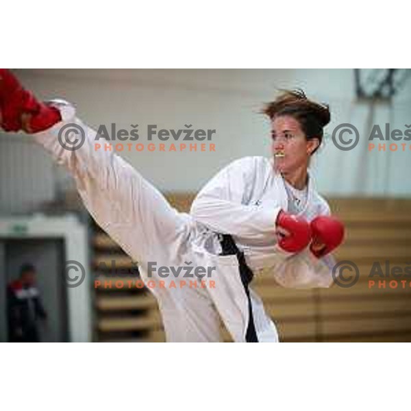 Karate fighter Tjasa Ristic, member of Slovenia Olympic team during practice session for 2. European games in Minsk, Belarus, June 2019