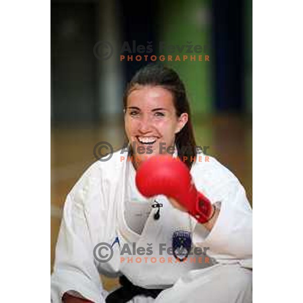 Karate fighter Tjasa Ristic, member of Slovenia Olympic team during practice session for 2. European games in Minsk, Belarus, June 2019