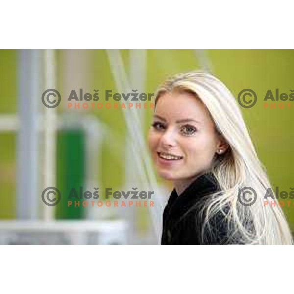 Gymnast Teja Belak, member of Slovenia Olympic team during practice session for 2. European games in Minsk, Belarus, June 2019