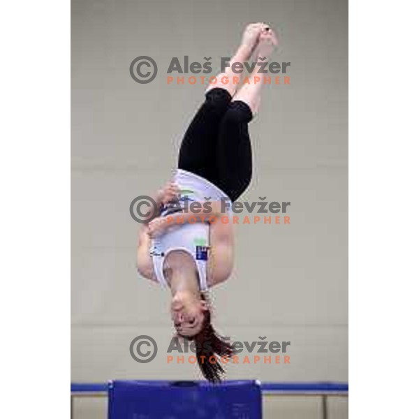 Gymnast Tjasa Kysselef, member of Slovenia Olympic team during practice session for 2. European games in Minsk, Belarus, June 2019