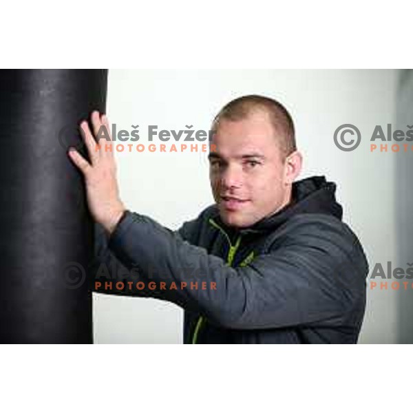 Boxer Aljaz Venko, member of Slovenia Olympic team during practice session for 2. European games in Minsk, Belarus, June 2019