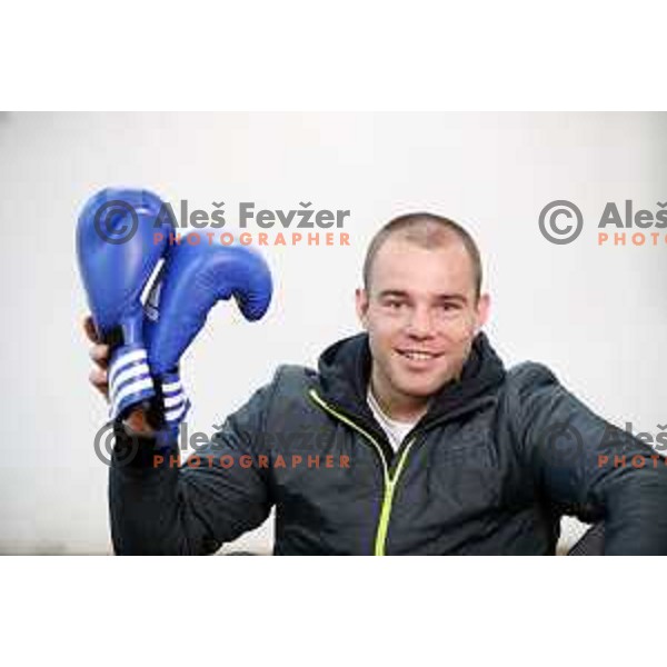 Boxer Aljaz Venko, member of Slovenia Olympic team during practice session for 2. European games in Minsk, Belarus, June 2019