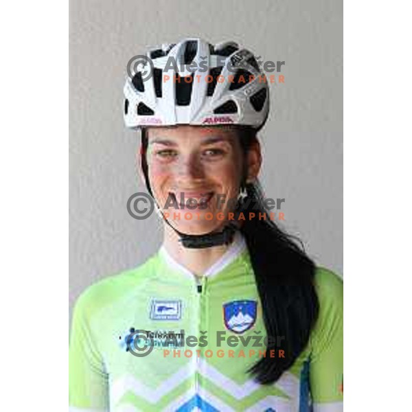 Cyclist Eugenia Bujak member of Slovenia Olympic team during practice session for 2. European games in Minsk, Belarus, June 2019