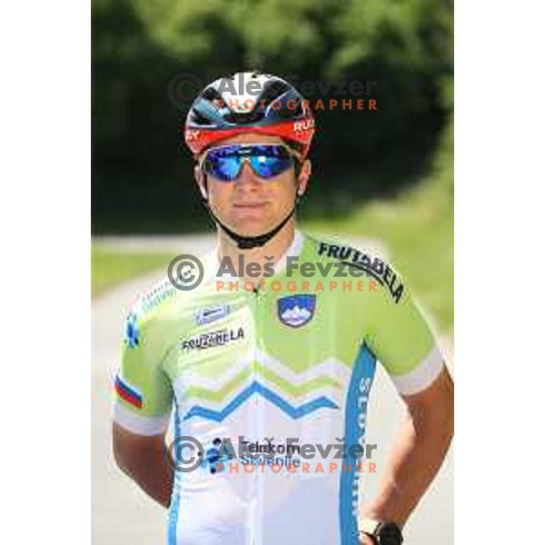 Cyclist Luka Pibernik member of Slovenia Olympic team during practice session for 2. European games in Minsk, Belarus, June 2019