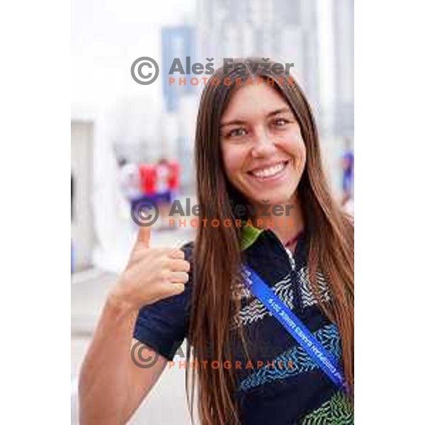 Toja Ellison of Slovenia team at official opening of Athletes Village at 2.European Games in Minsk, Belarus on June 20, 2019