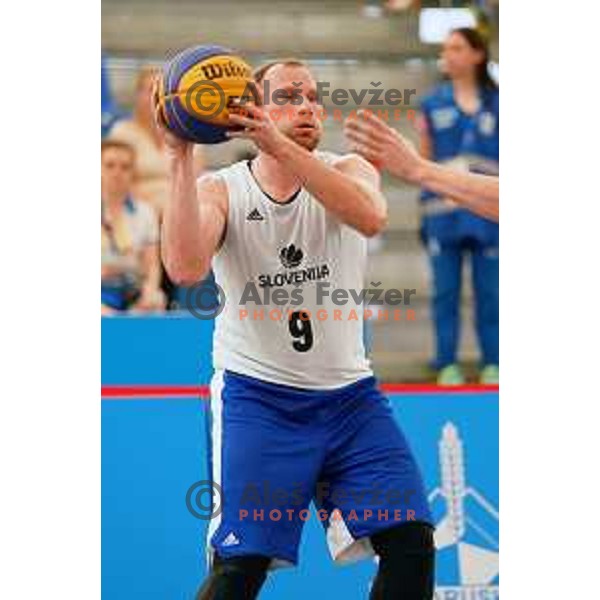 of Slovenia team during match between Belarus and Slovenia in first round of basketball 3x3 at 2. European Games in Minsk, Belarus on June 21, 2019