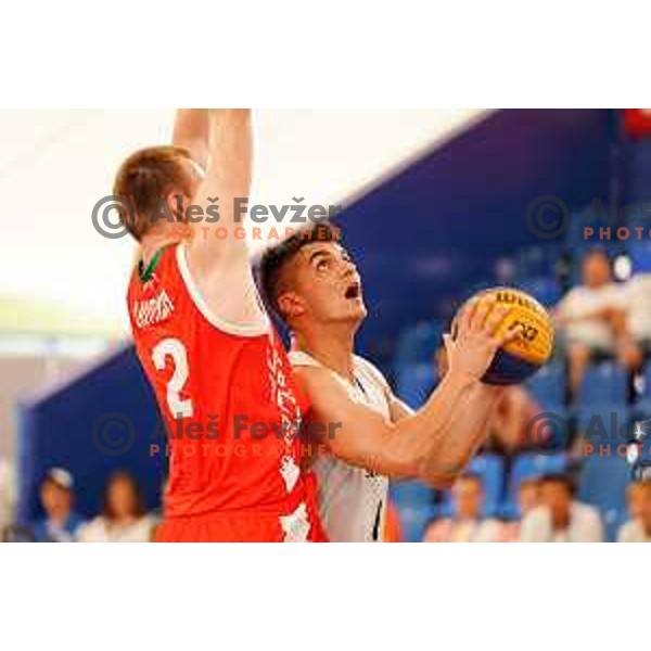of Slovenia team during match between Belarus and Slovenia in first round of basketball 3x3 at 2. European Games in Minsk, Belarus on June 21, 2019