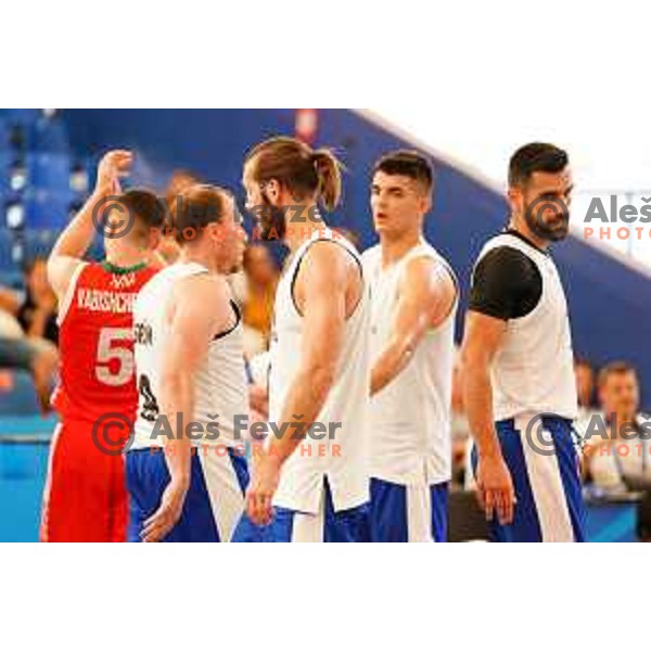 of Slovenia team during match between Belarus and Slovenia in first round of basketball 3x3 at 2. European Games in Minsk, Belarus on June 21, 2019