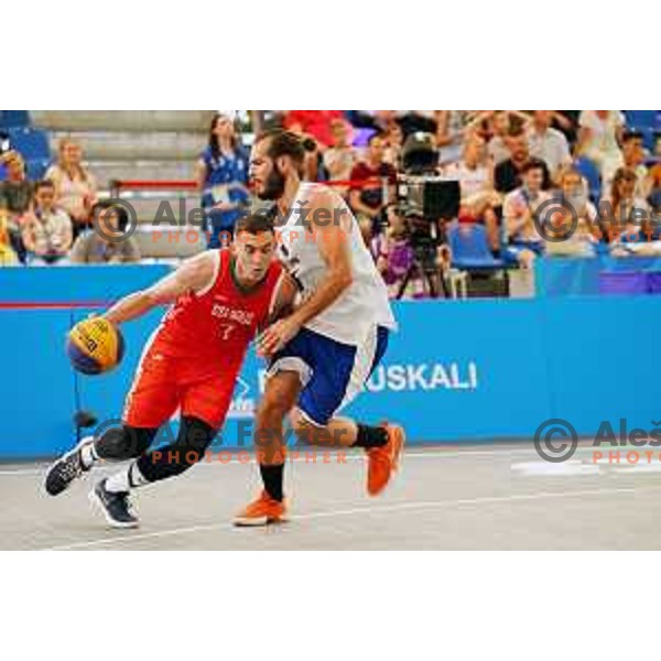of Slovenia team during match between Belarus and Slovenia in first round of basketball 3x3 at 2. European Games in Minsk, Belarus on June 21, 2019