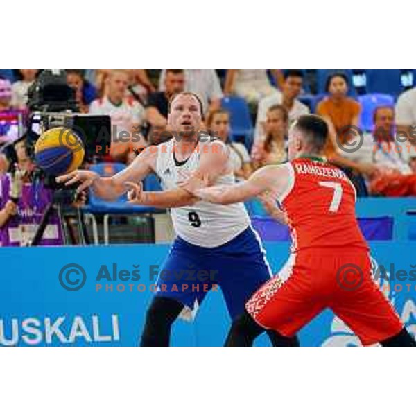 of Slovenia team during match between Belarus and Slovenia in first round of basketball 3x3 at 2. European Games in Minsk, Belarus on June 21, 2019