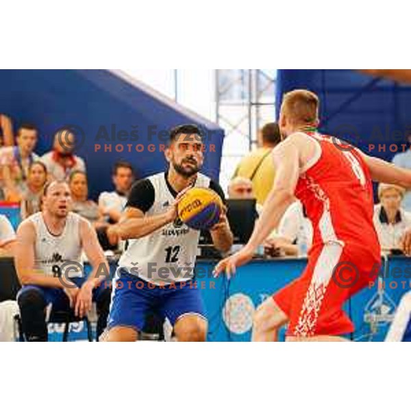 of Slovenia team during match between Belarus and Slovenia in first round of basketball 3x3 at 2. European Games in Minsk, Belarus on June 21, 2019