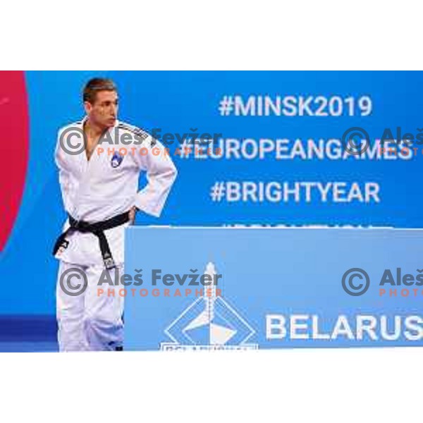 David Starkel of Slovenia in action during Judo Tournament of 2nd European Games, Minsk, Belarus on June 22, 2019