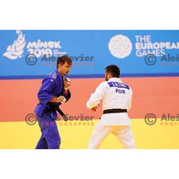 Andraz Jereb of Slovenia in action during Judo Tournament of 2nd European Games, Minsk, Belarus on June 22, 2019