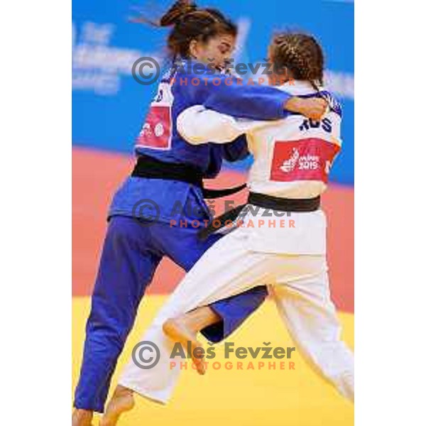 Marusa Stangar of Slovenia in action during Judo Tournament in Women\'s 48 kg class at 2nd European Games, Minsk, Belarus on June 22, 2019