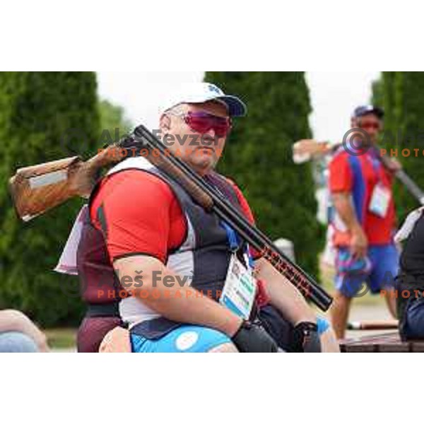 Bostjan Macek shots in Shotgun Trap qualifications at 2nd European Games, Minsk, Belarus on June 22, 2019