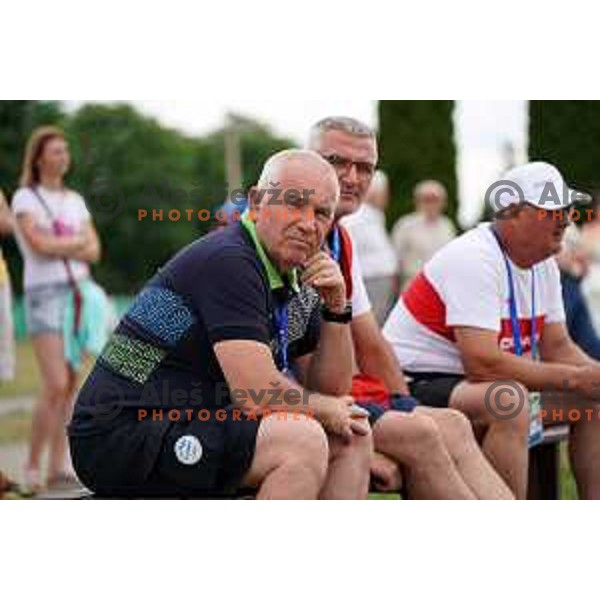 Coach Nikolaj Mejas in Shotgun Trap qualifications at 2nd European Games, Minsk, Belarus on June 22, 2019