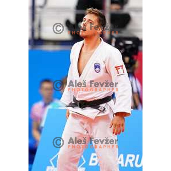 Martin Hojak of Slovenia in action during Judo Tournament in Men\'s 73 kg class at 2nd European Games, Minsk, Belarus on June 23, 2019