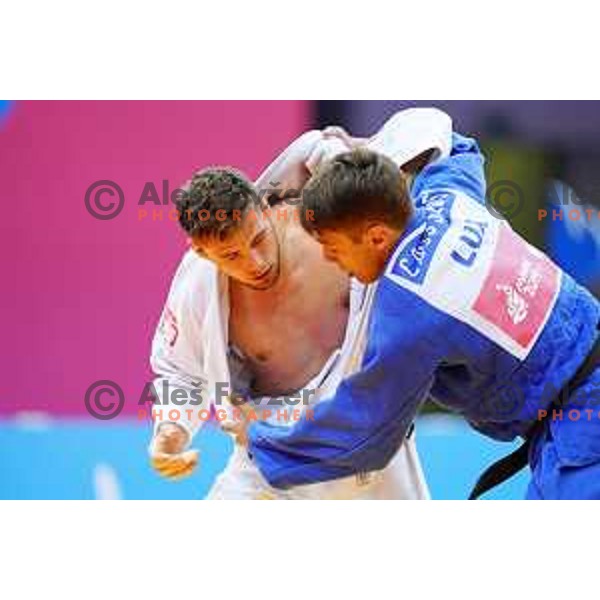 Martin Hojak of Slovenia in action during Judo Tournament in Men\'s 73 kg class at 2nd European Games, Minsk, Belarus on June 23, 2019