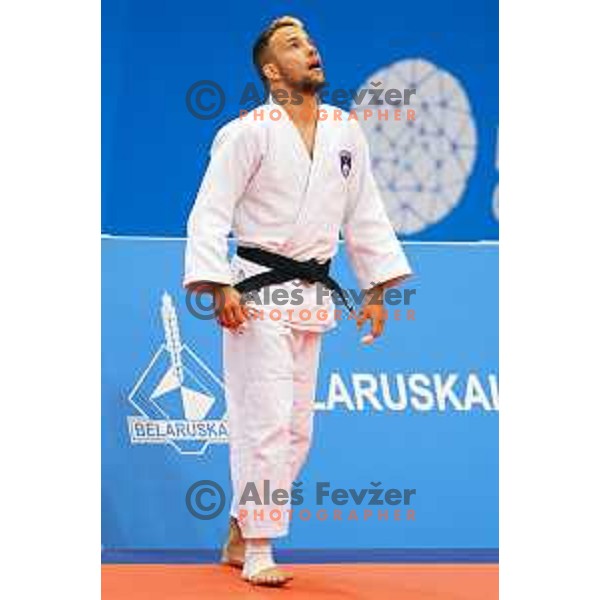 Adrian Gomboc of Slovenia in action during Judo Tournament of 2nd European Games, Minsk, Belarus on June 22, 2019