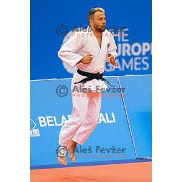 Adrian Gomboc of Slovenia in action during Judo Tournament of 2nd European Games, Minsk, Belarus on June 22, 2019