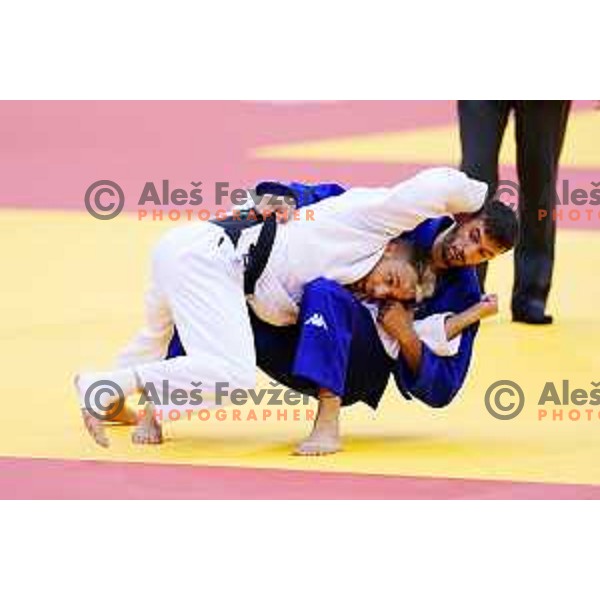 Adrian Gomboc of Slovenia in action during Judo Tournament of 2nd European Games, Minsk, Belarus on June 22, 2019