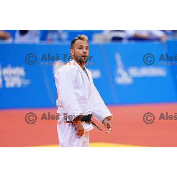 Adrian Gomboc of Slovenia in action during Judo Tournament of 2nd European Games, Minsk, Belarus on June 22, 2019