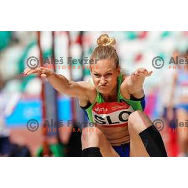 Neja Filipic competes in Women\'s long jump at 2nd European Games at Dinamo Stadium, Minsk, Belarus on June 23, 2019