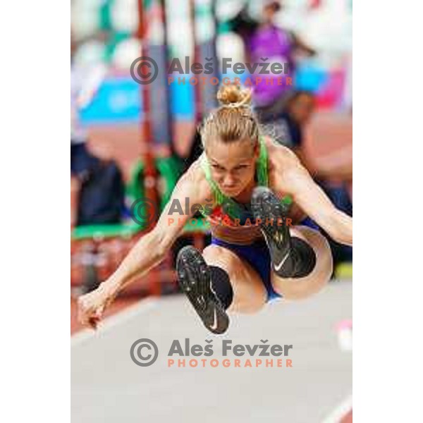 Neja Filipic competes in Women\'s long jump at 2nd European Games at Dinamo Stadium, Minsk, Belarus on June 23, 2019