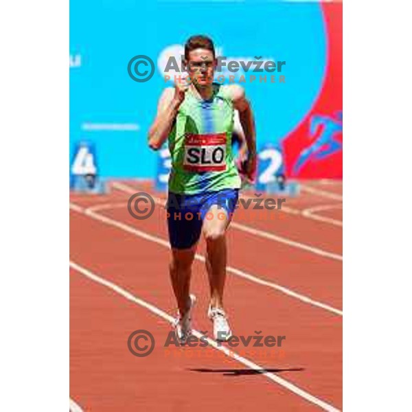 Jure Grkman competes in Men\'s 100 meters at 2nd European Games at Dinamo Stadium, Minsk, Belarus on June 23, 201