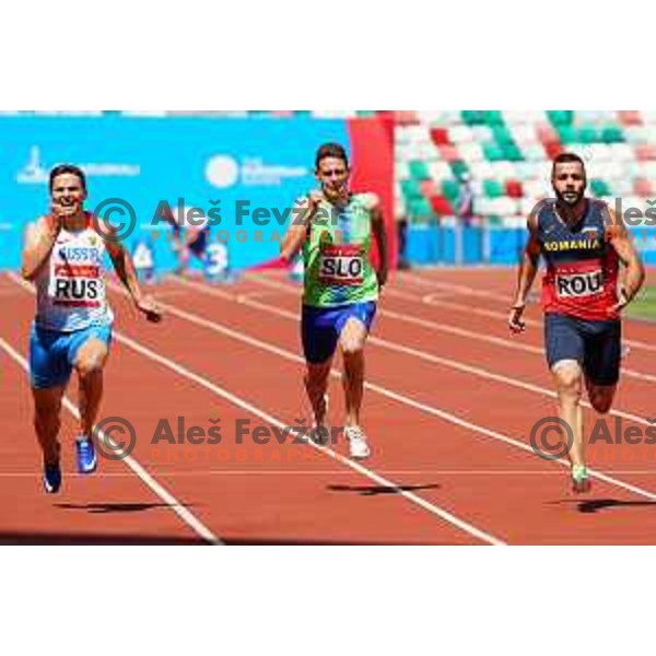 Jure Grkman competes in Men\'s 100 meters at 2nd European Games at Dinamo Stadium, Minsk, Belarus on June 23, 201