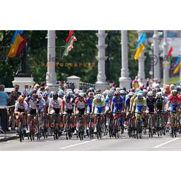 of Slovenia cycling team at Men\'s road race (180 km) at 2nd European Games, Minsk, Belarus on June 23, 2019