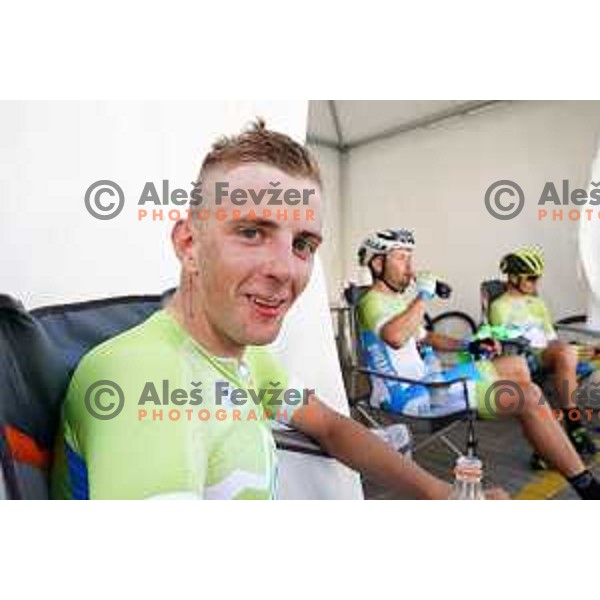 Ziga Jerman of Slovenia cycling team at Men\'s road race (180 km) at 2nd European Games, Minsk, Belarus on June 23, 201