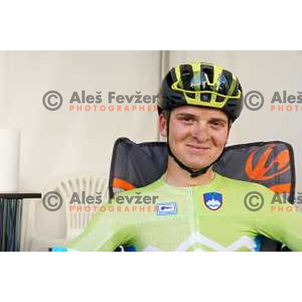 Jaka Primozic of Slovenia cycling team at Men\'s road race (180 km) at 2nd European Games, Minsk, Belarus on June 23, 201