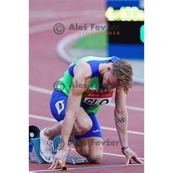 Luka Janezic competes in 4x400 meters mix relay at 2nd European Games at Dinamo Stadium, Minsk, Belarus on June 23, 2019