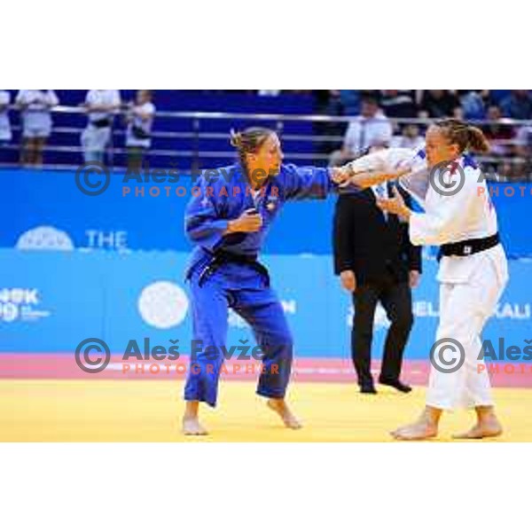 Anka Pogacnik of Slovenia in action during Judo Tournament in Women\'s 70 kg class at 2nd European Games, Minsk, Belarus on June 23, 2019