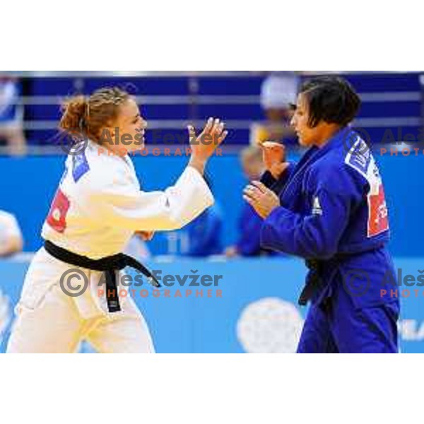 Anka Pogacnik of Slovenia in action during Judo Tournament in Women\'s 70 kg class at 2nd European Games, Minsk, Belarus on June 23, 2019