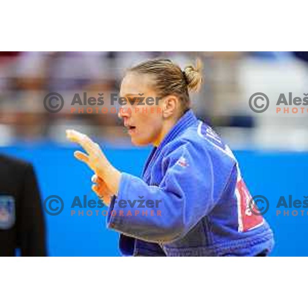 Anka Pogacnik of Slovenia in action during Judo Tournament in Women\'s 70 kg class at 2nd European Games, Minsk, Belarus on June 23, 2019