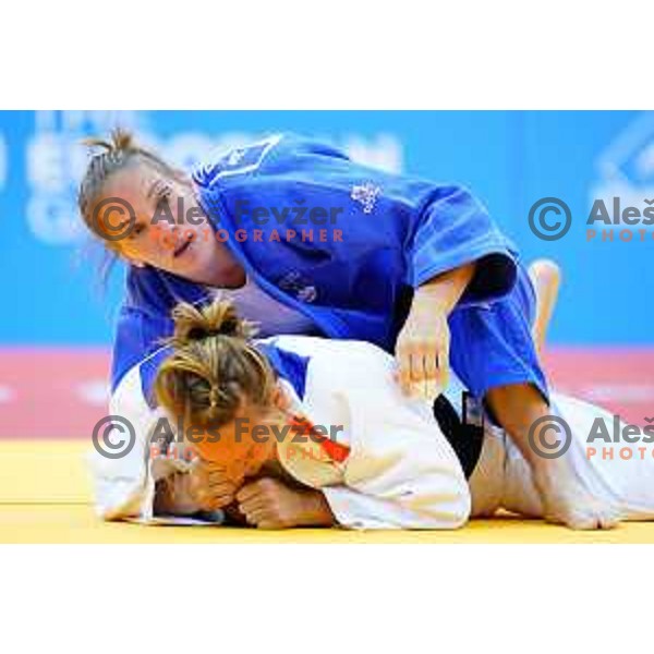 Anka Pogacnik of Slovenia in action during Judo Tournament in Women\'s 70 kg class at 2nd European Games, Minsk, Belarus on June 23, 2019