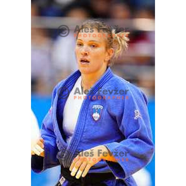 Anka Pogacnik of Slovenia in action during Judo Tournament in Women\'s 70 kg class at 2nd European Games, Minsk, Belarus on June 23, 2019