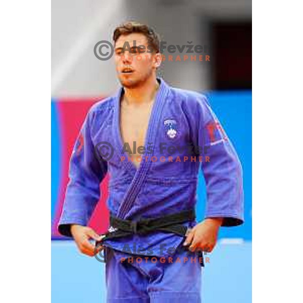 Martin Hojak of Slovenia in action during Judo Tournament in Men\'s 73 kg class at 2nd European Games, Minsk, Belarus on June 23, 2019