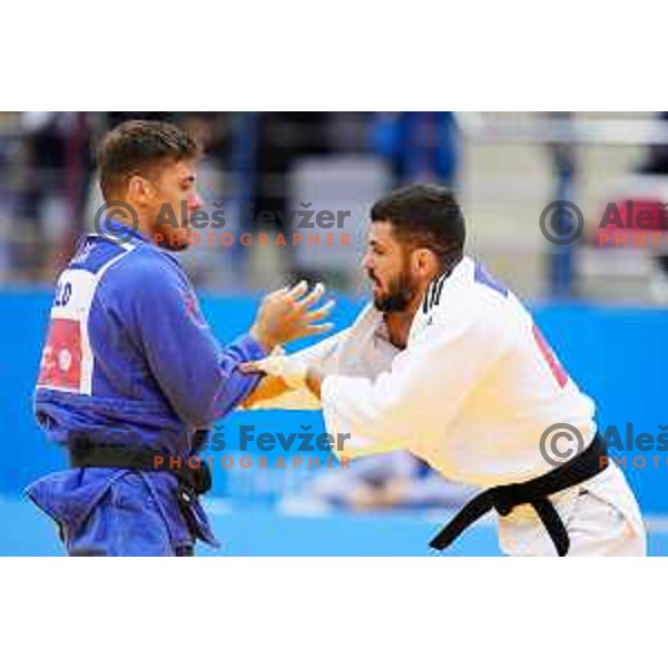 Martin Hojak of Slovenia in action during Judo Tournament in Men\'s 73 kg class at 2nd European Games, Minsk, Belarus on June 23, 2019