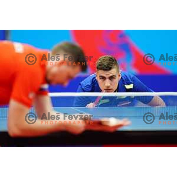 Darko Jorgic of Slovenia competes in Table Tennis Men\'s single at 2nd European Games, Minsk, Belarus on June 23, 2019