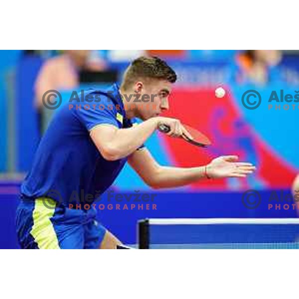 Darko Jorgic of Slovenia competes in Table Tennis Men\'s single at 2nd European Games, Minsk, Belarus on June 23, 2019