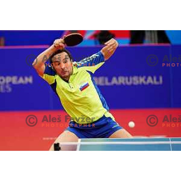 Bojan Tokic of Slovenia competes in Table Tennis Men\'s single at 2nd European Games, Minsk, Belarus on June 23, 2019